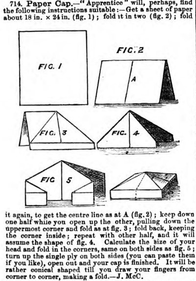 David Mitchell's Origami Heaven - History - The Workman's Hat